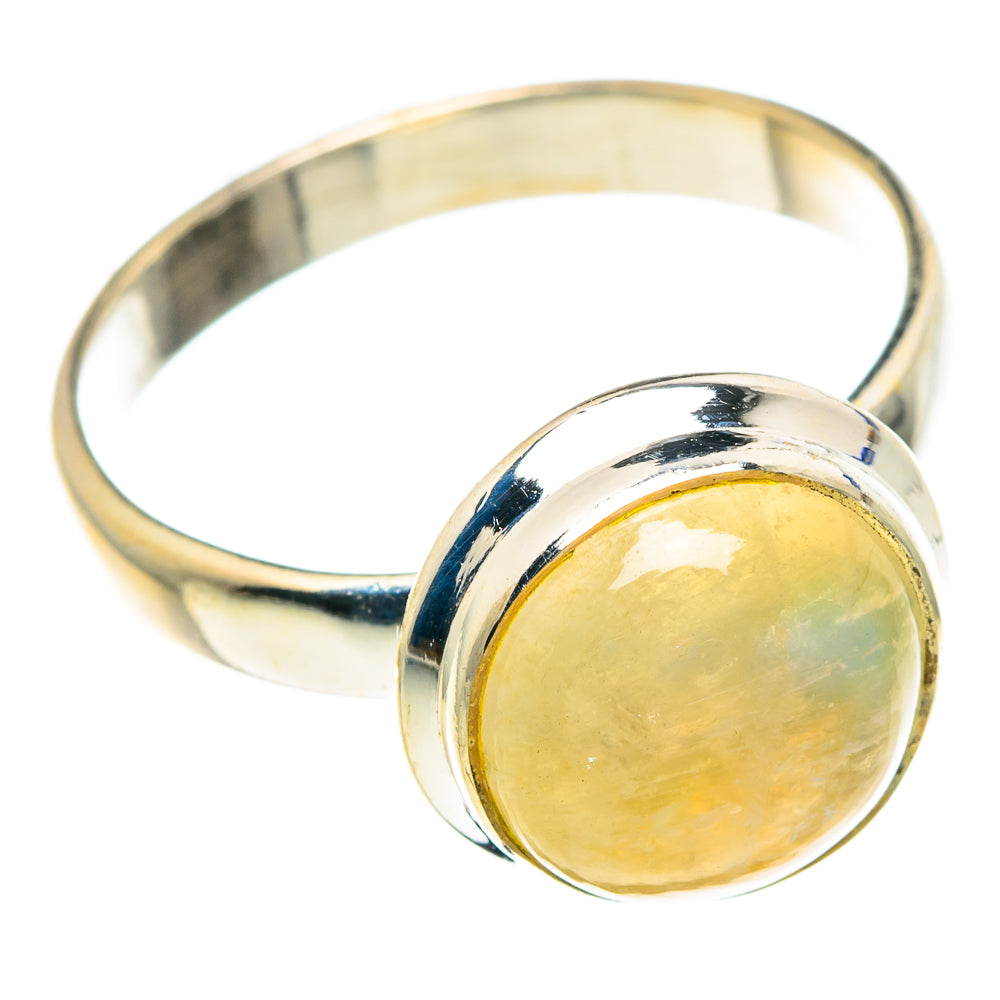 Yellow Moonstone Rings handcrafted by Ana Silver Co - RING88884 - Photo 2