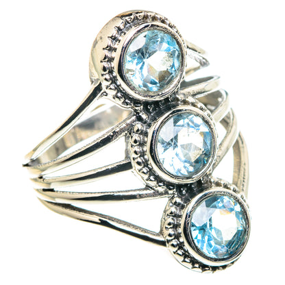 Blue Topaz Rings handcrafted by Ana Silver Co - RING88886