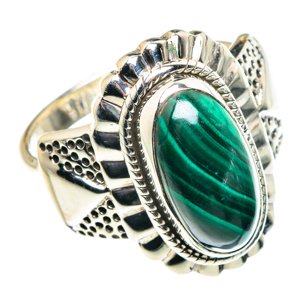 Malachite Rings handcrafted by Ana Silver Co - RING88896