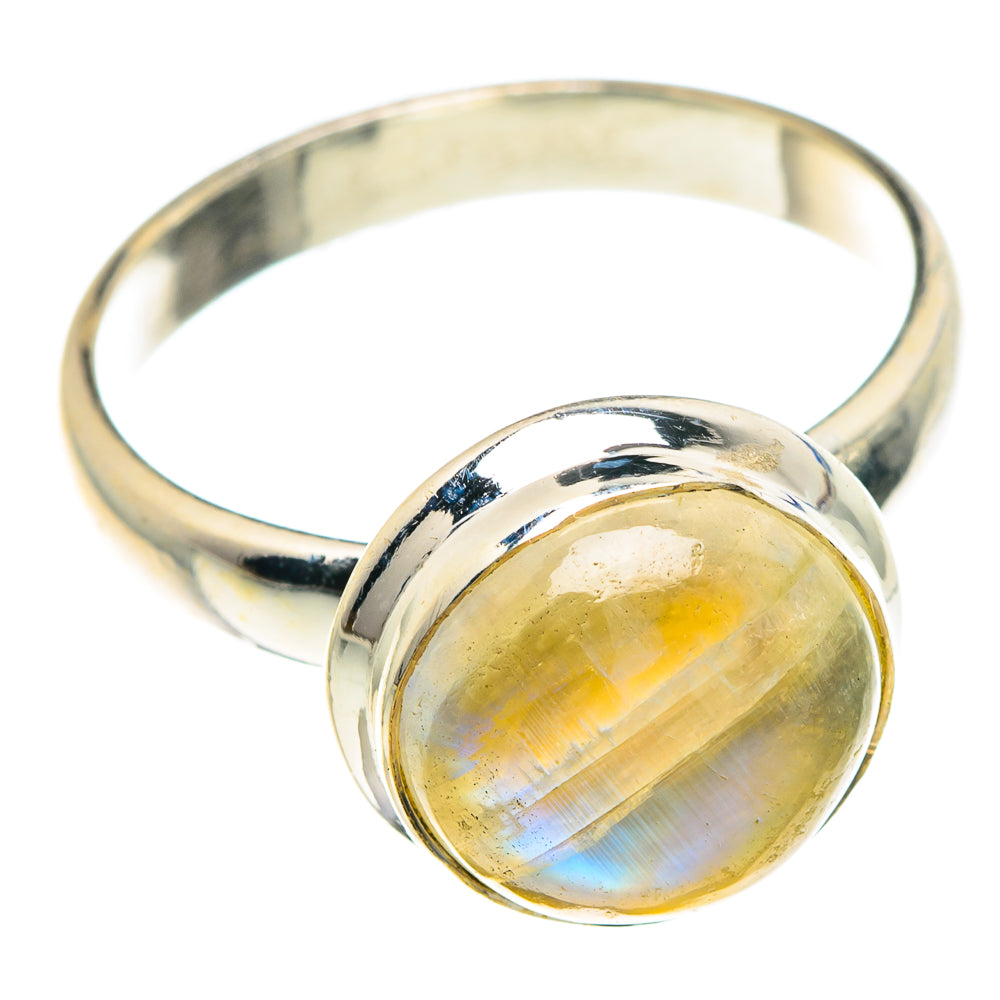 Yellow Moonstone Rings handcrafted by Ana Silver Co - RING88916
