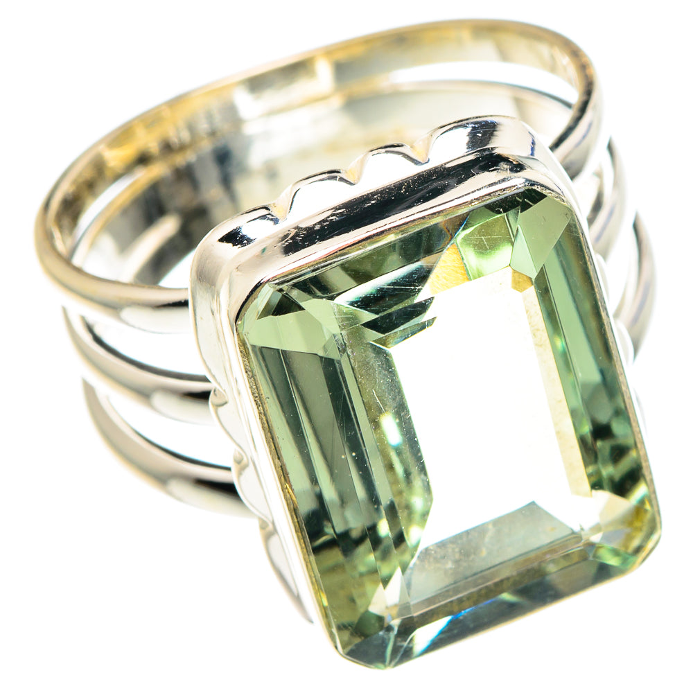 Green Amethyst Rings handcrafted by Ana Silver Co - RING88929