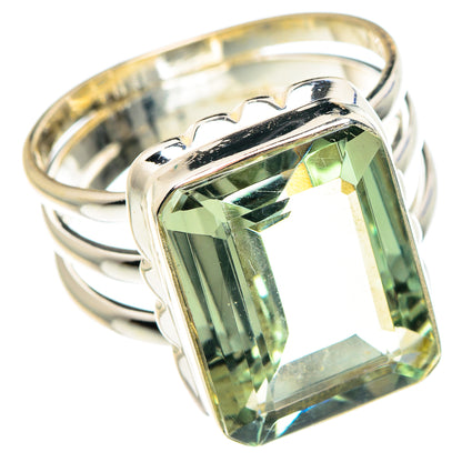 Green Amethyst Rings handcrafted by Ana Silver Co - RING88929