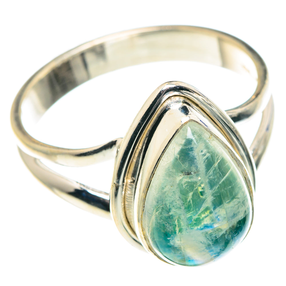Green Moonstone Rings handcrafted by Ana Silver Co - RING88930
