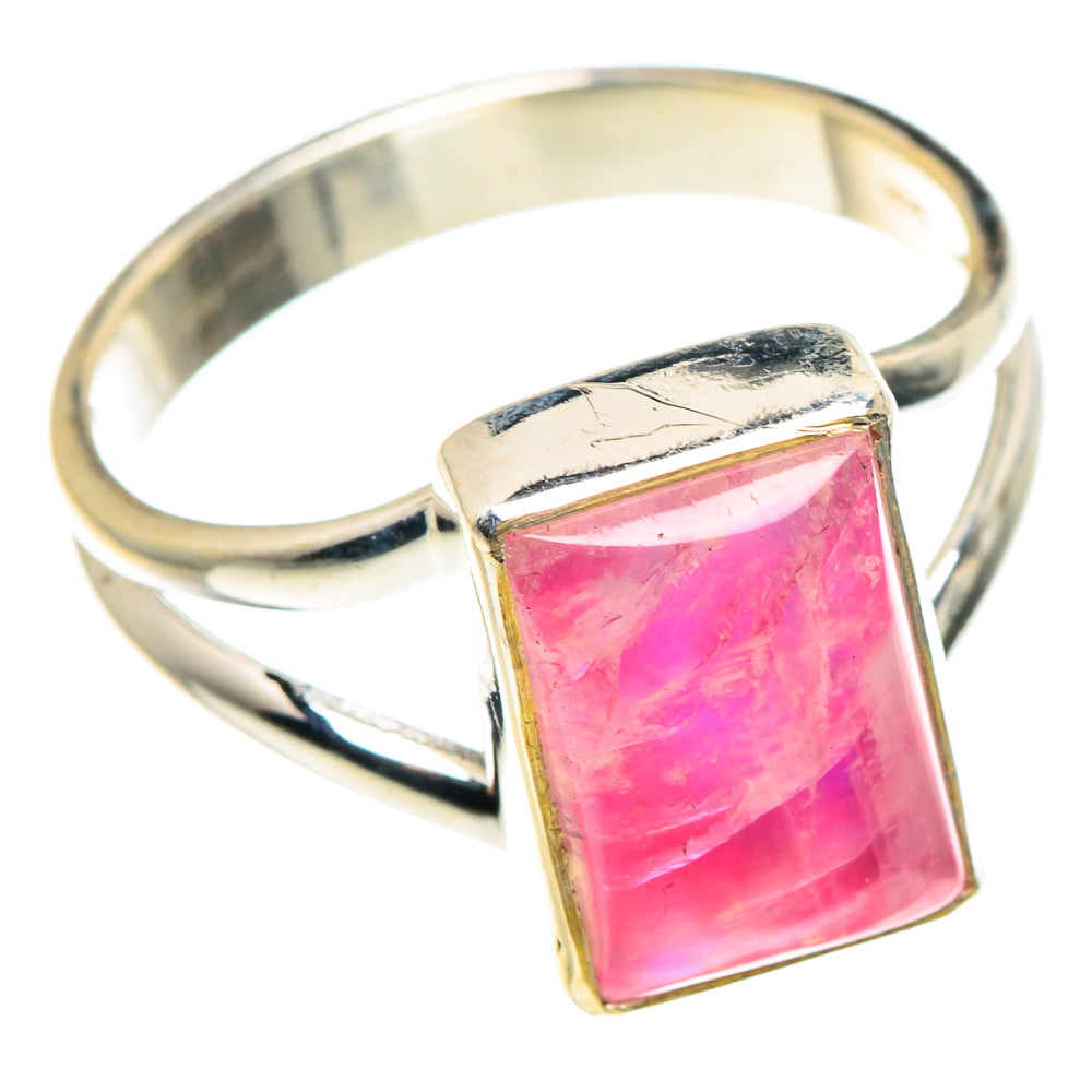 Pink Moonstone Rings handcrafted by Ana Silver Co - RING88938