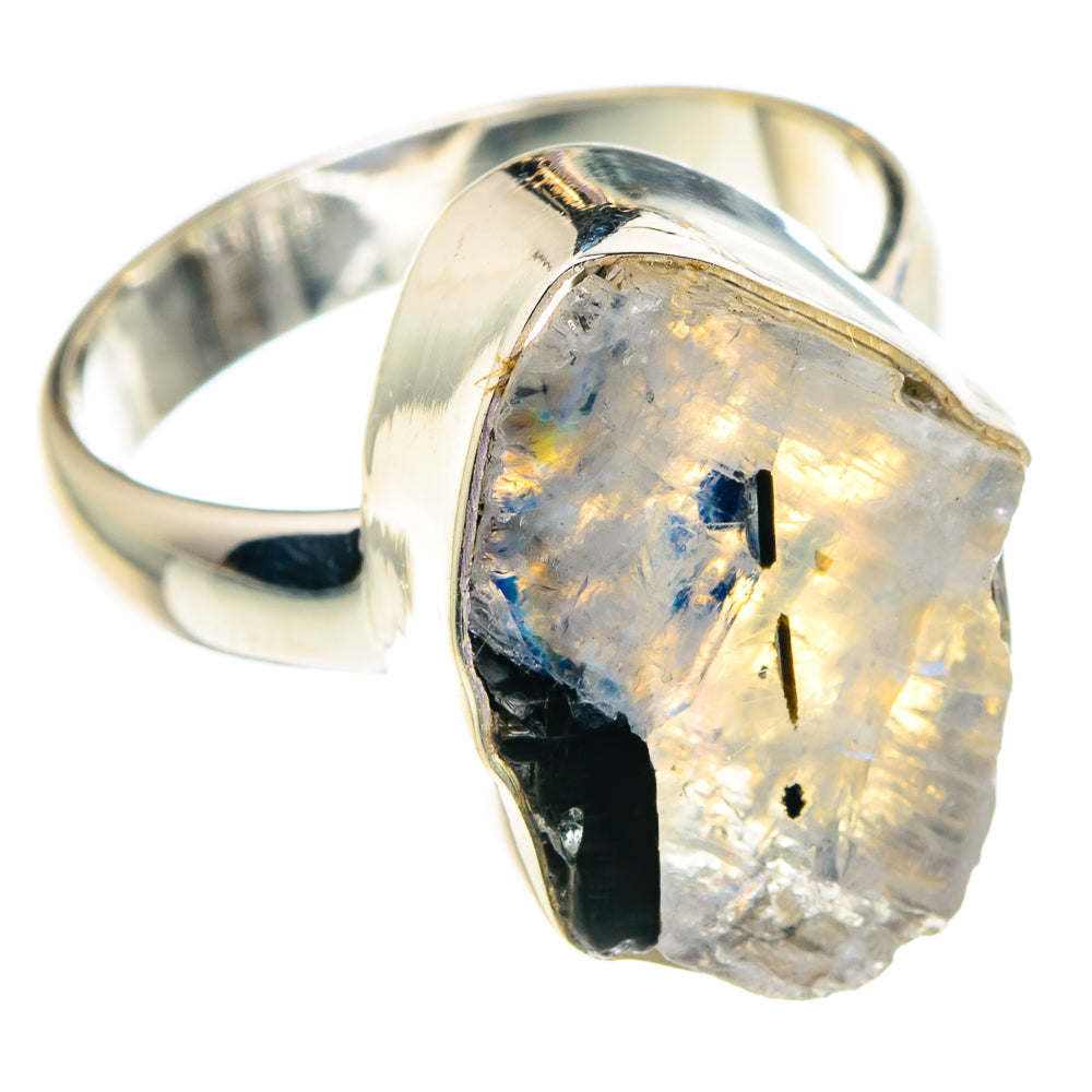 Rainbow Moonstone Rings handcrafted by Ana Silver Co - RING88944