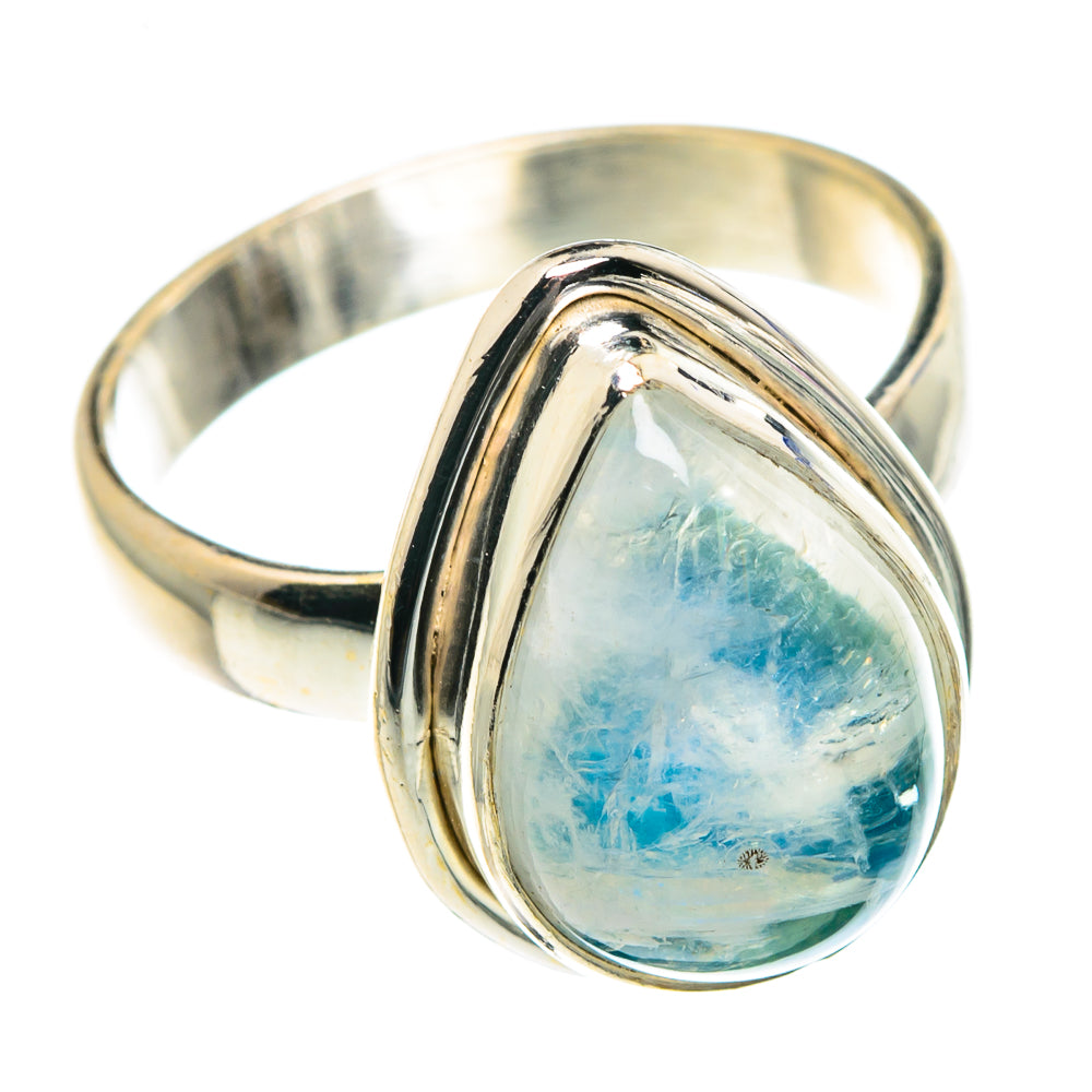 Rainbow Moosntone Rings handcrafted by Ana Silver Co - RING88960
