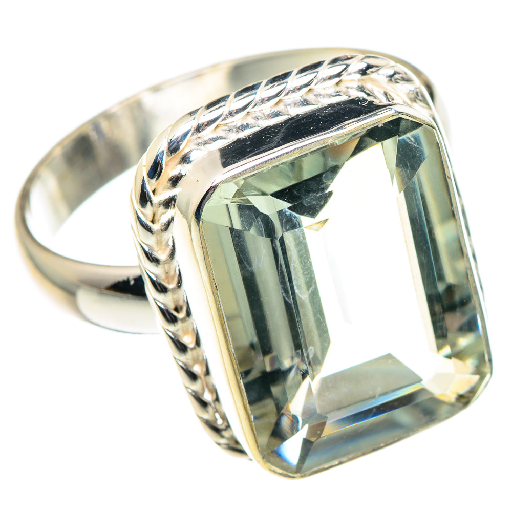 Green Amethyst Rings handcrafted by Ana Silver Co - RING88963