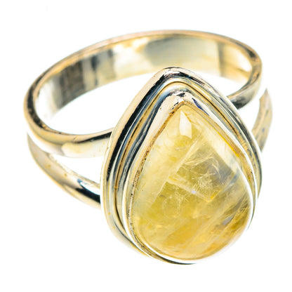 Yellow Moonstone Rings handcrafted by Ana Silver Co - RING88980