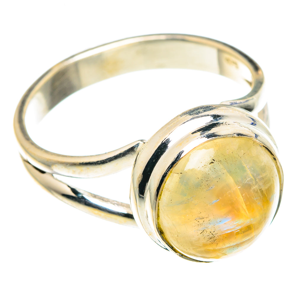 Yellow Moonstone Rings handcrafted by Ana Silver Co - RING88981