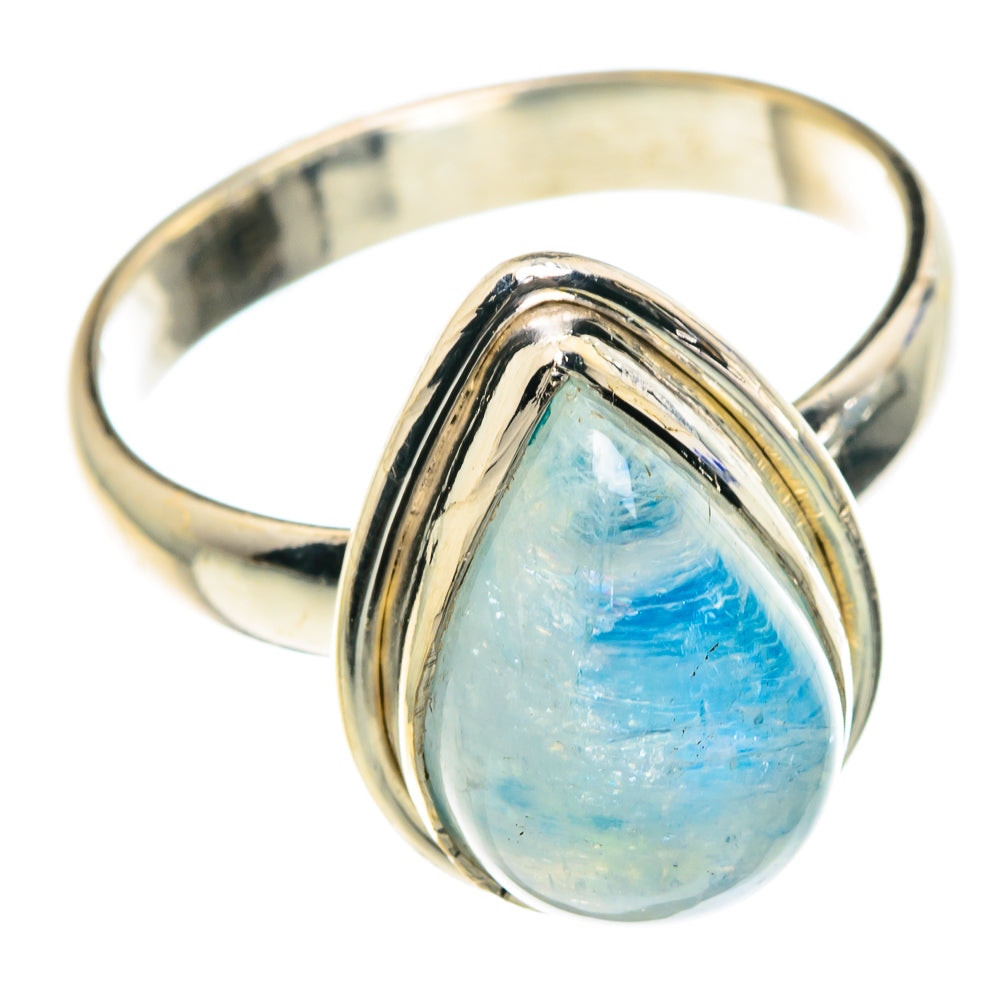 Rainbow Moonstone Rings handcrafted by Ana Silver Co - RING88987