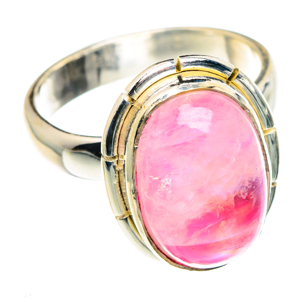 Pink Moonstone Rings handcrafted by Ana Silver Co - RING88994