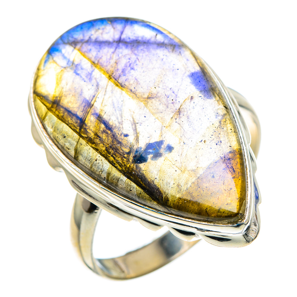 Labradorite Rings handcrafted by Ana Silver Co - RING89010