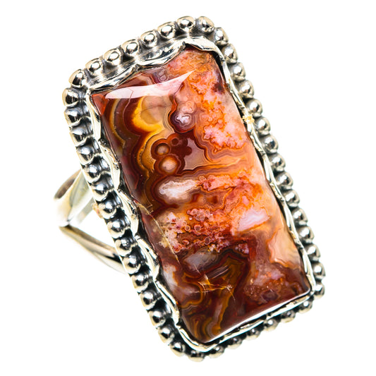 Crazy Lace Agate Rings handcrafted by Ana Silver Co - RING89046