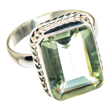 Green Amethyst Rings handcrafted by Ana Silver Co - RING89071