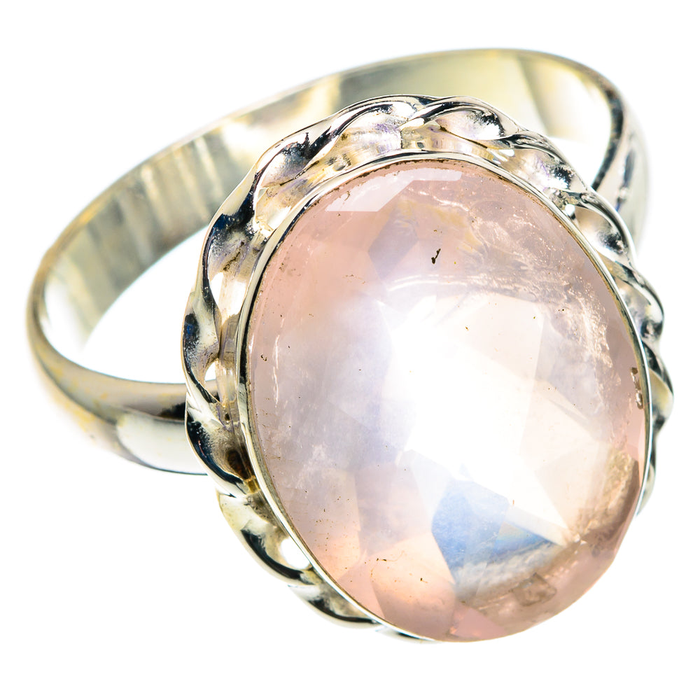 Rose Quartz Rings handcrafted by Ana Silver Co - RING89084
