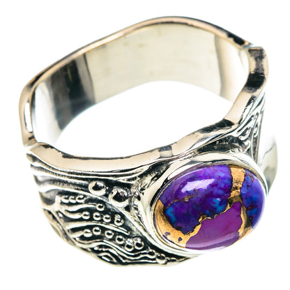 Purple Copper Composite Turquoise Rings handcrafted by Ana Silver Co - RING89088