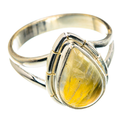 Yellow Moonstone Rings handcrafted by Ana Silver Co - RING89102