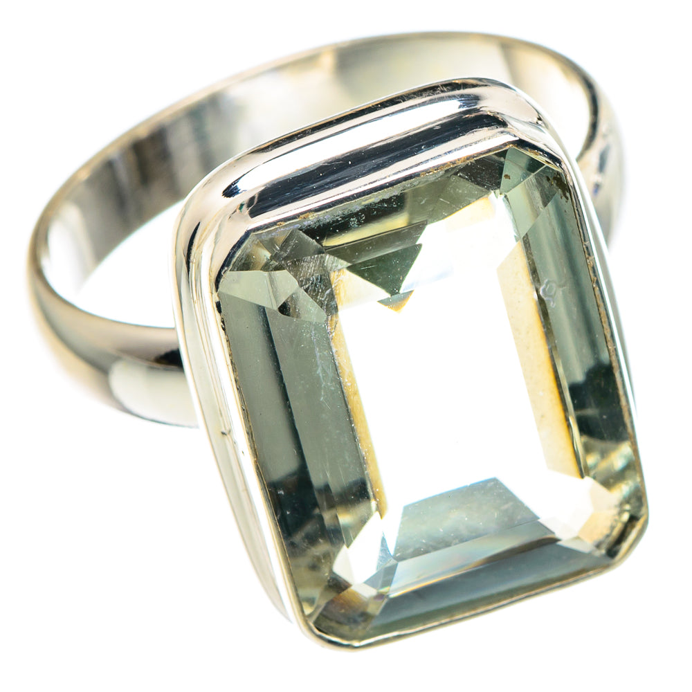 Green Amethyst Rings handcrafted by Ana Silver Co - RING89112