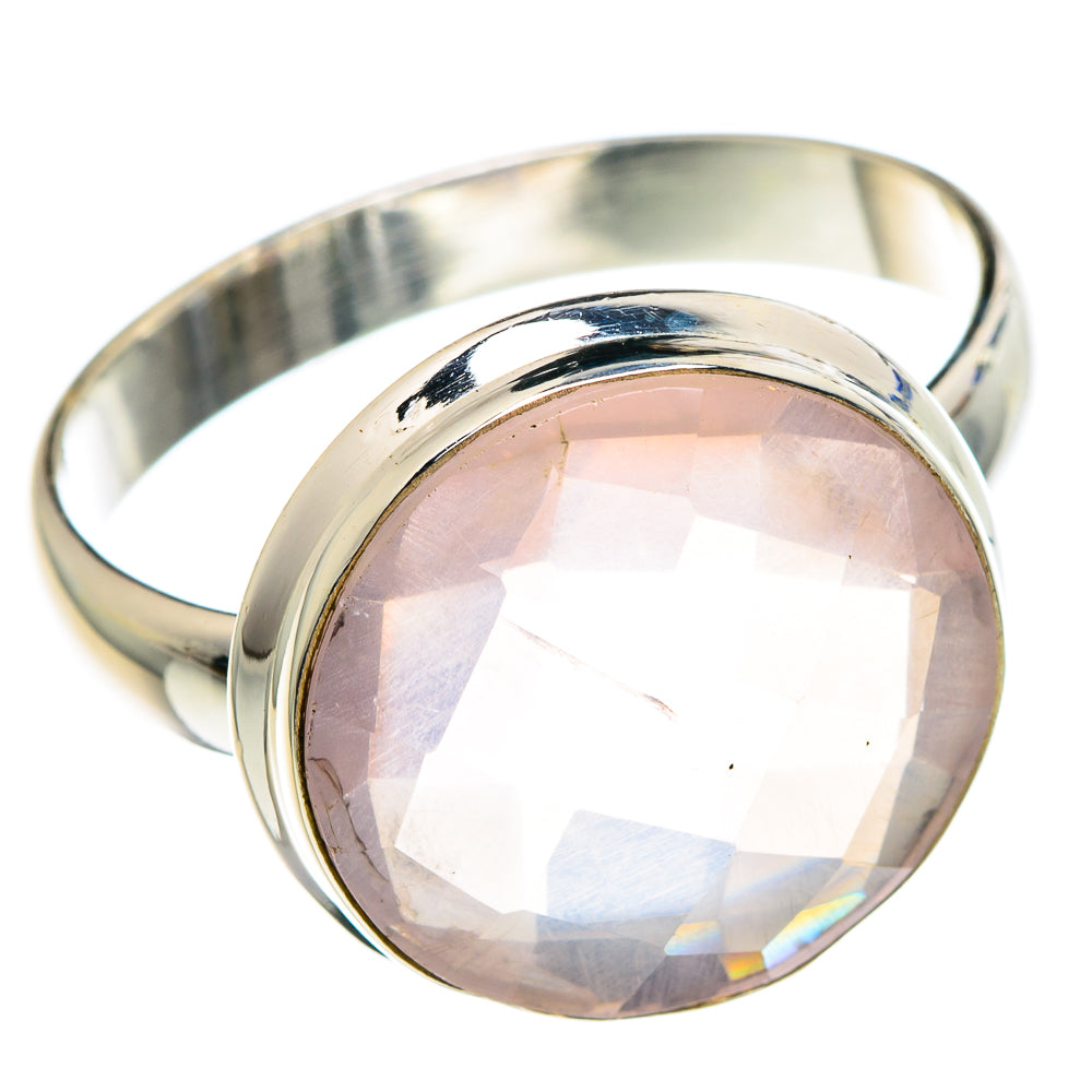 Rose Quartz Rings handcrafted by Ana Silver Co - RING89122