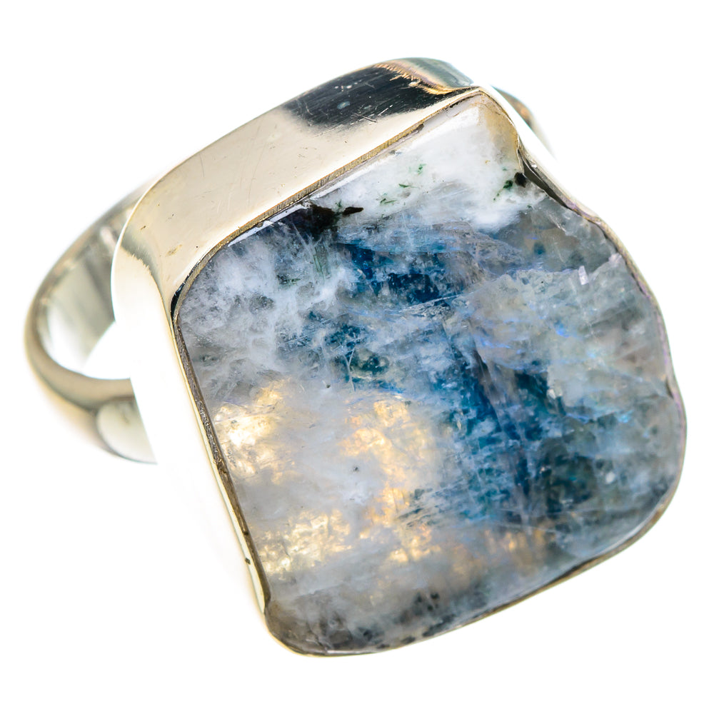 Rainbow Moonstone Rings handcrafted by Ana Silver Co - RING89165