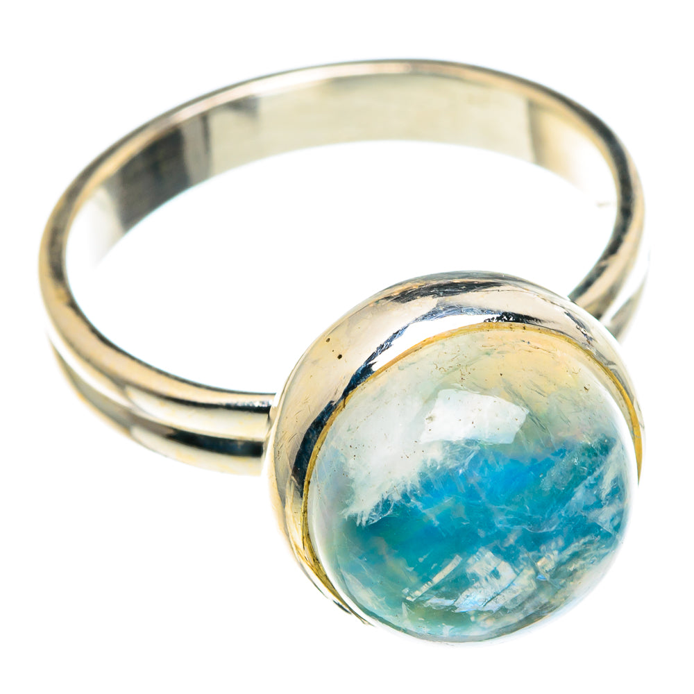 Rainbow Moonstone Rings handcrafted by Ana Silver Co - RING89178