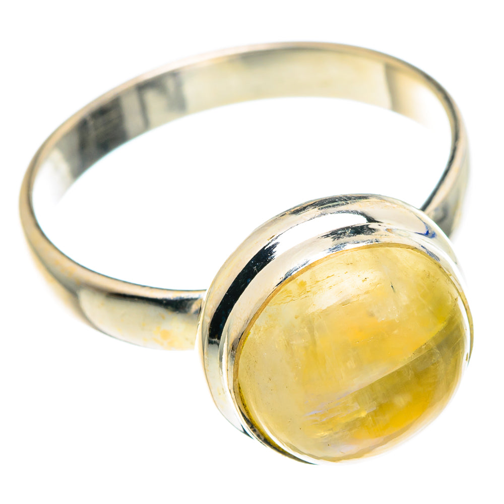 Yellow Moonstone Rings handcrafted by Ana Silver Co - RING89198