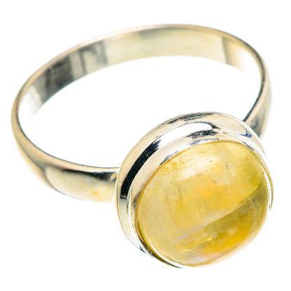 Yellow Moonstone Rings handcrafted by Ana Silver Co - RING89198