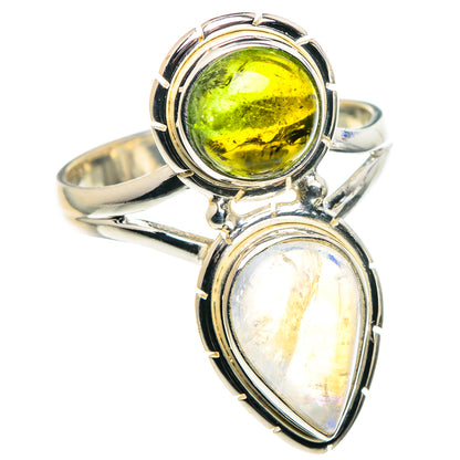 Rainbow Moonstone Rings handcrafted by Ana Silver Co - RING89206