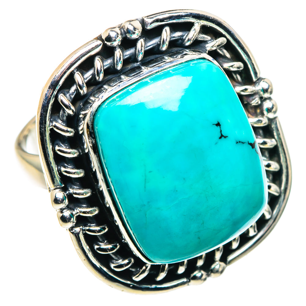 Tibetan Turquoise Rings handcrafted by Ana Silver Co - RING89228