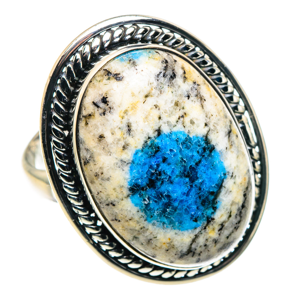K2 Blue Azurite Rings handcrafted by Ana Silver Co - RING89233