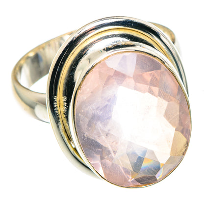 Rose Quartz Rings handcrafted by Ana Silver Co - RING89244