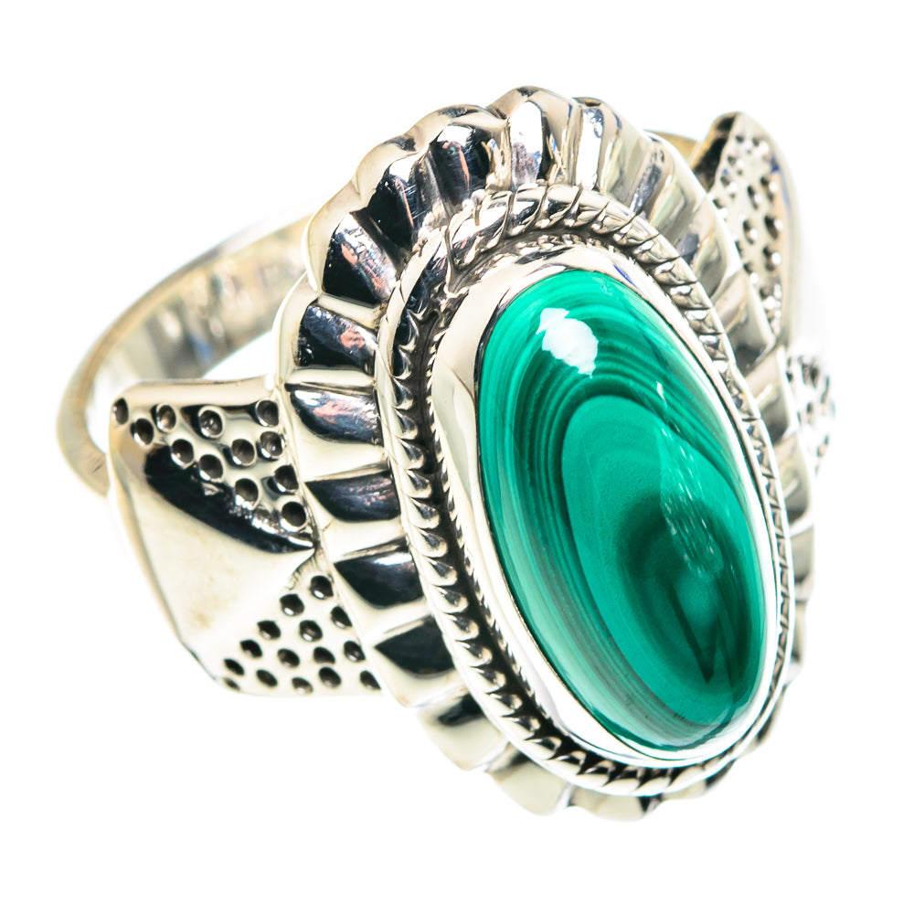 Malachite Rings handcrafted by Ana Silver Co - RING89260