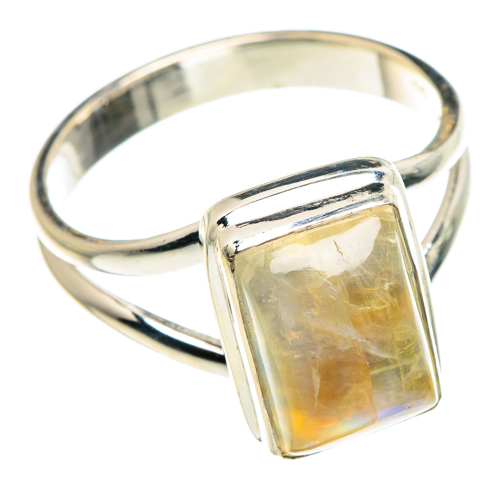 Yellow Moonstone Rings handcrafted by Ana Silver Co - RING89272