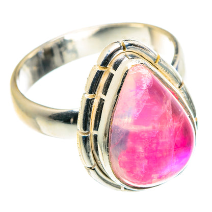 Pink Moonstone Rings handcrafted by Ana Silver Co - RING89290