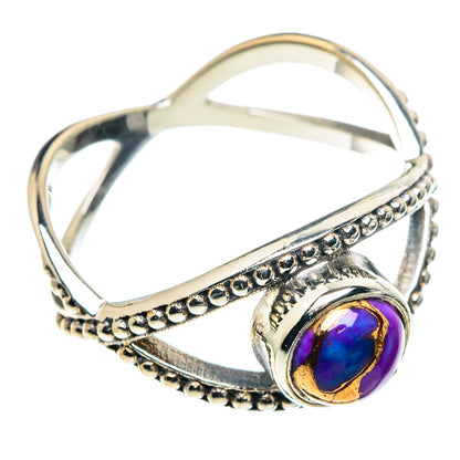 Purple Copper Composite Turquoise Rings handcrafted by Ana Silver Co - RING89291