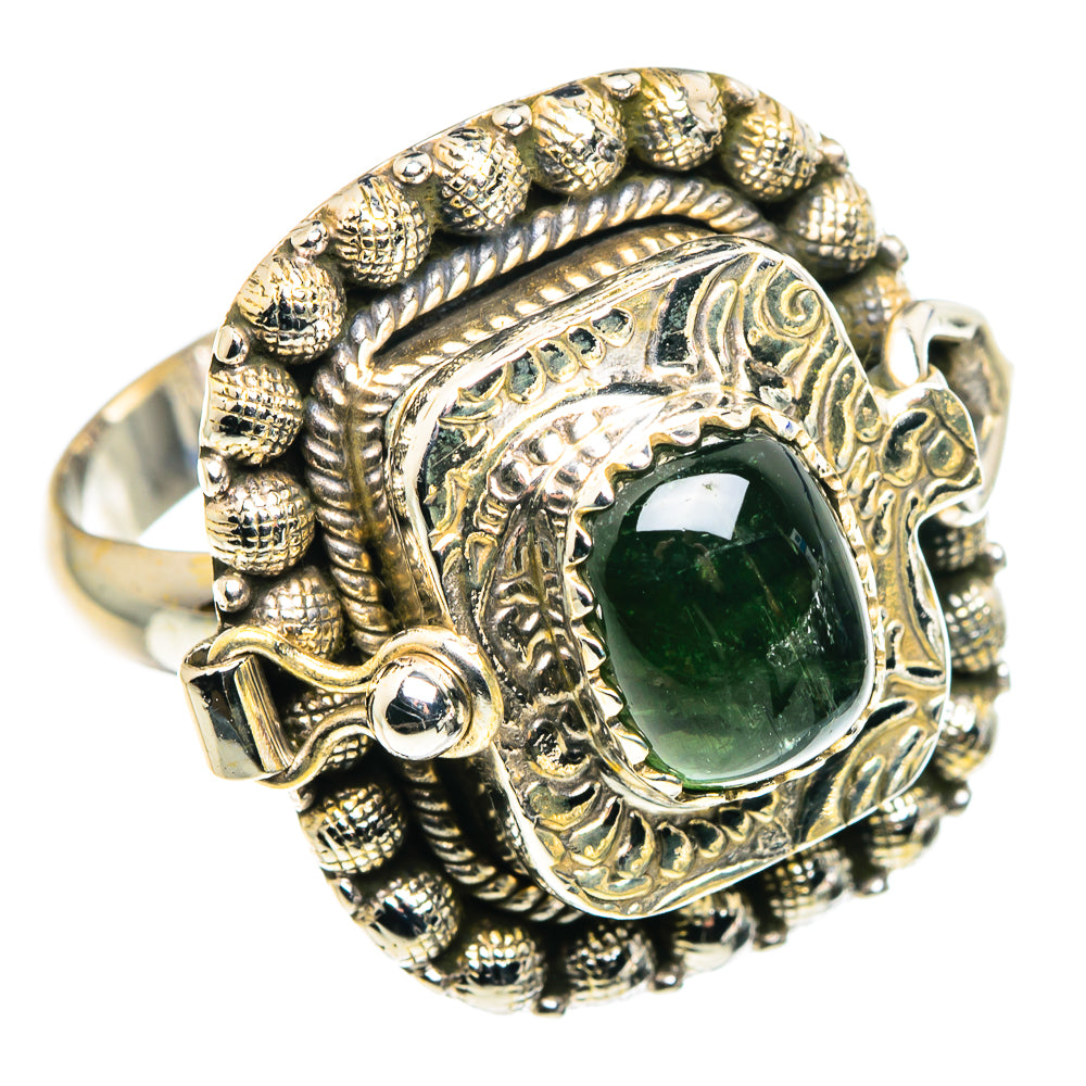 Green Tourmaline Rings handcrafted by Ana Silver Co - RING89303