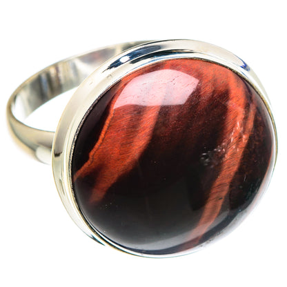 Red Tiger Eye Rings handcrafted by Ana Silver Co - RING89307