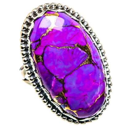 Purple Copper Composite Turquoise Rings handcrafted by Ana Silver Co - RING89314