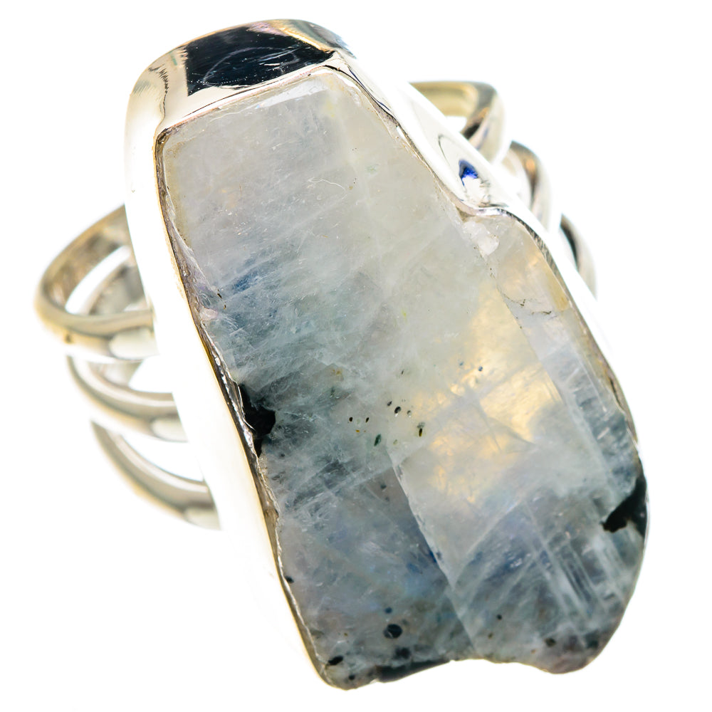 Rainbow Moonstone Rings handcrafted by Ana Silver Co - RING89318