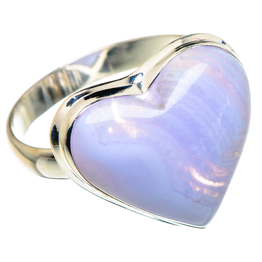 Blue Lace Agate Rings handcrafted by Ana Silver Co - RING89322