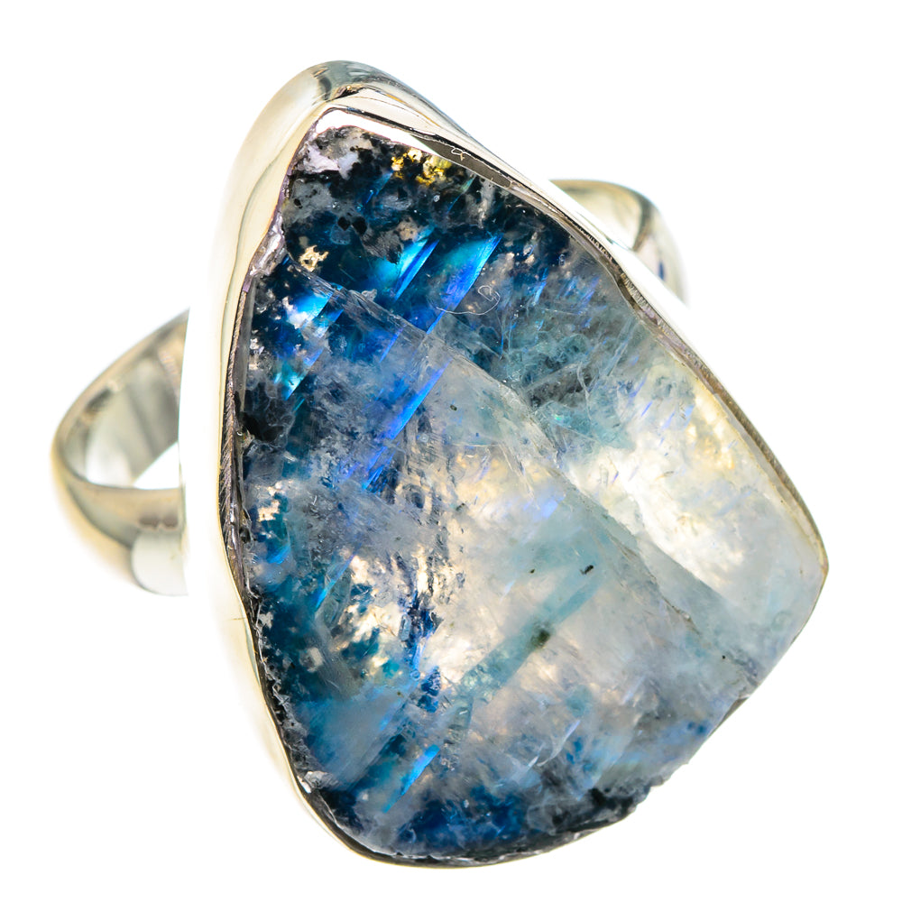Rainbow Moonstone Rings handcrafted by Ana Silver Co - RING89351