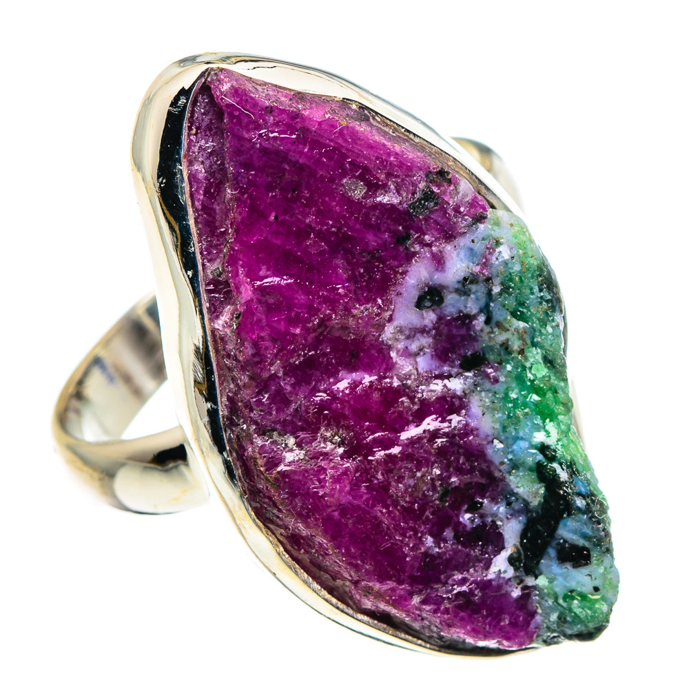 Ruby Zoisite Rings handcrafted by Ana Silver Co - RING89358 - Photo 2