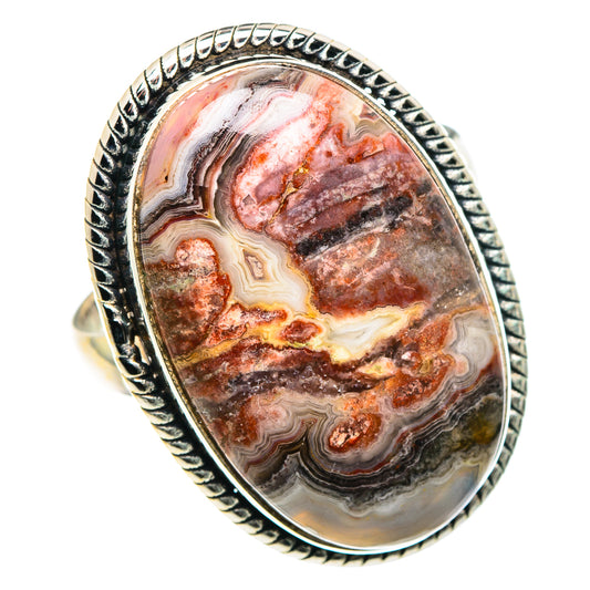 Crazy Lace Agate Rings handcrafted by Ana Silver Co - RING89365