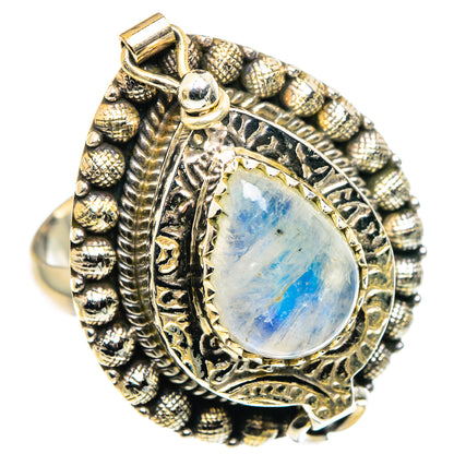 Rainbow Moonstone Rings handcrafted by Ana Silver Co - RING89366