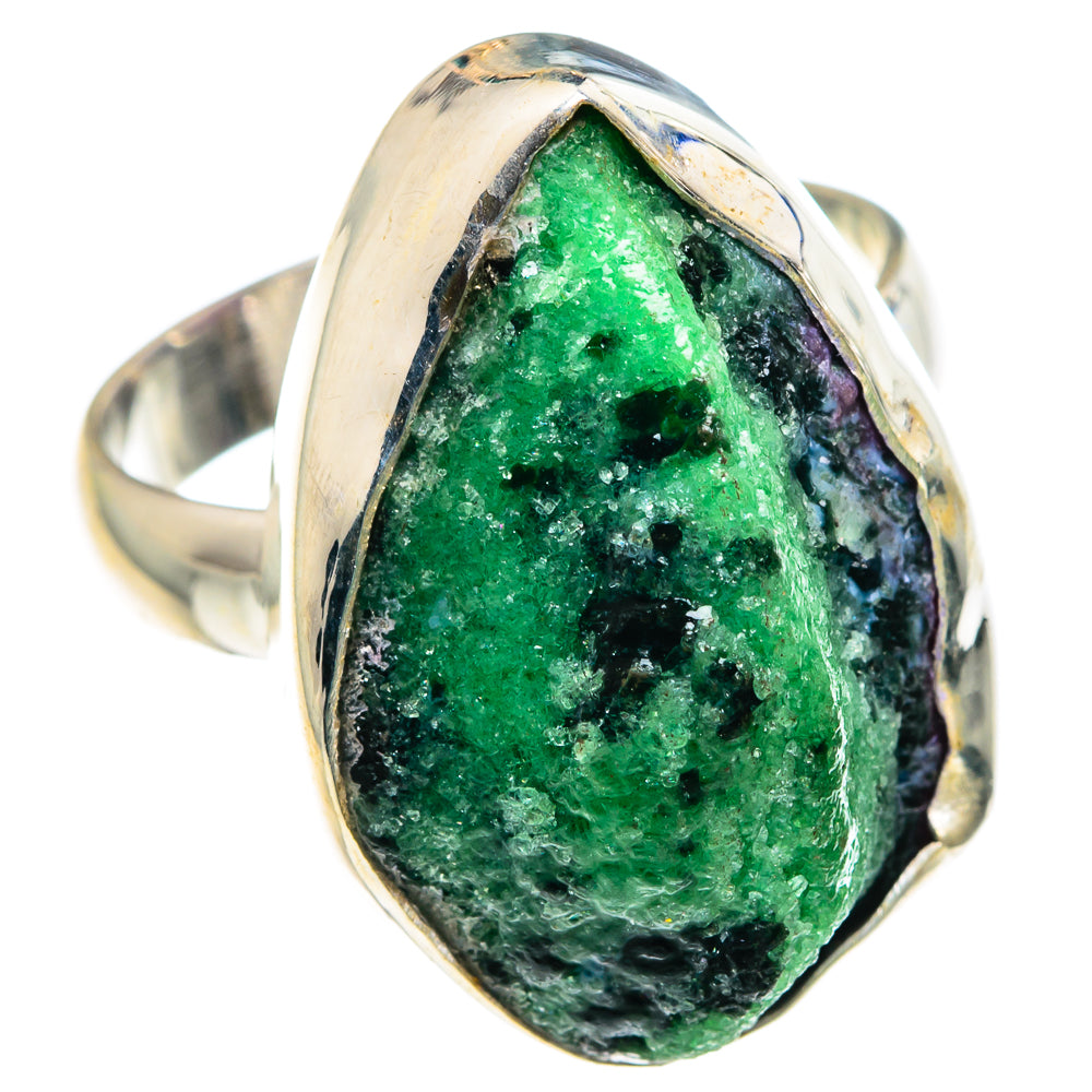 Ruby Zoisite Rings handcrafted by Ana Silver Co - RING89380 - Photo 2