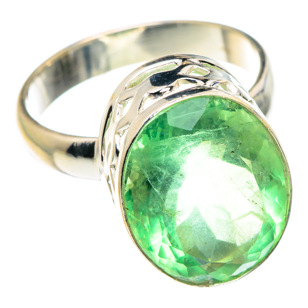 Green Fluorite Rings handcrafted by Ana Silver Co - RING89382 - Photo 2