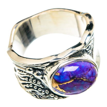 Purple Copper Composite Turquoise Rings handcrafted by Ana Silver Co - RING89396