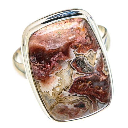 Crazy Lace Agate Rings handcrafted by Ana Silver Co - RING89421