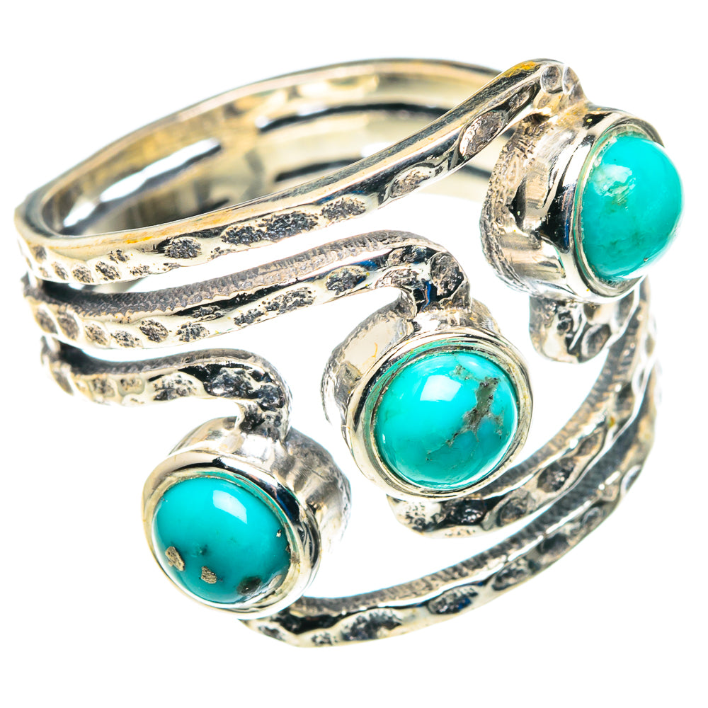 Tibetan Turquoise Rings handcrafted by Ana Silver Co - RING89446