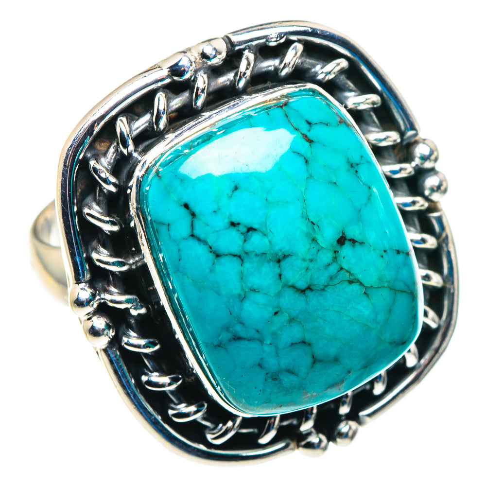 Tibetan Turquoise Rings handcrafted by Ana Silver Co - RING89448